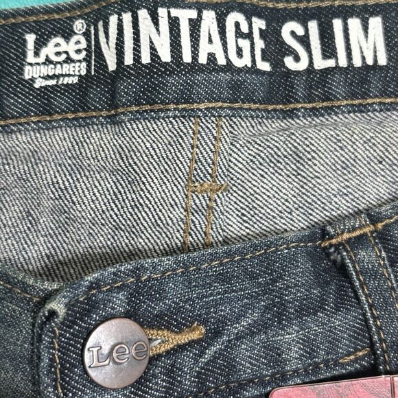 Lee Dungarees Vintage Slim Jeans Men's Sz 36x34 Chrome #2012823 Vtg Blue NWT - Picture 4 of 5